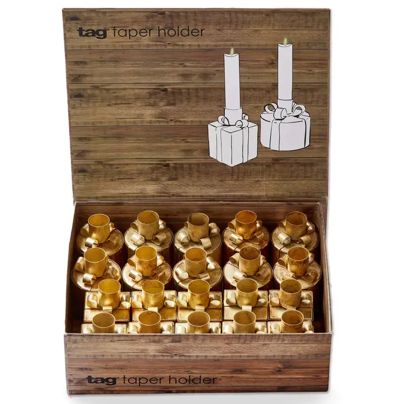 Tag-Themed Gold Candle Holder – Gift-Ready Decor, Sold Separately 1