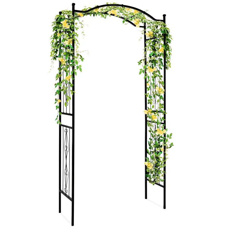 Tall Steel Garden Arch Trellis – 92-Inch Support For Vines And Climbing Plants 1