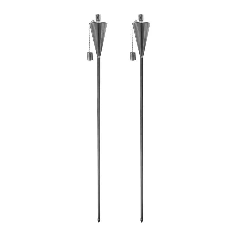 Tapered Metal Cone Garden Fire Torches – 1.46M Height, Pair 1