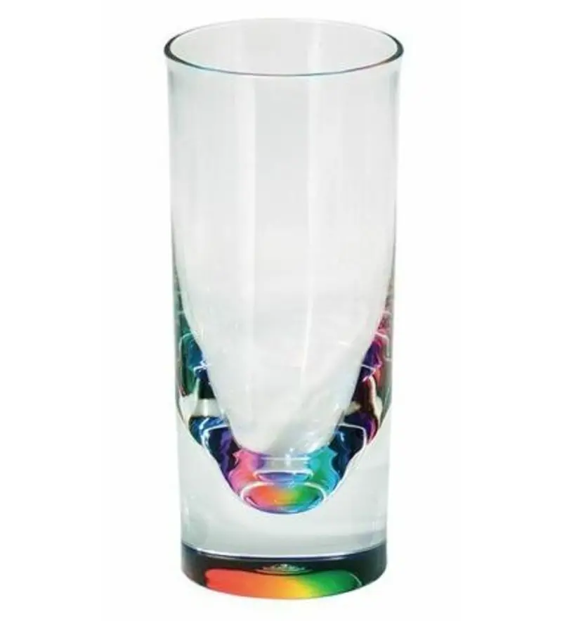 Teardrop Acrylic Tumbler – 14 Oz Vibrant Rainbow Effect 1