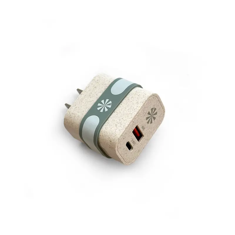 Tech Candy Eco-Friendly Dual-Outlet Wall Power Adapter 1
