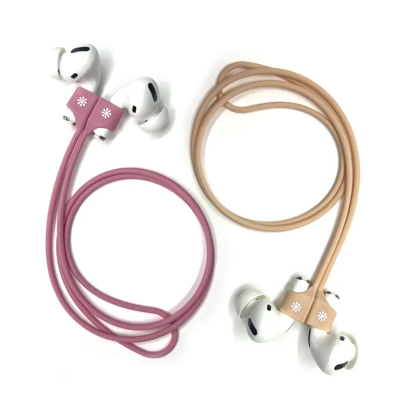 Tech Candy Pod Squad Dual Earbud Tether Set – Pink & Natural 1