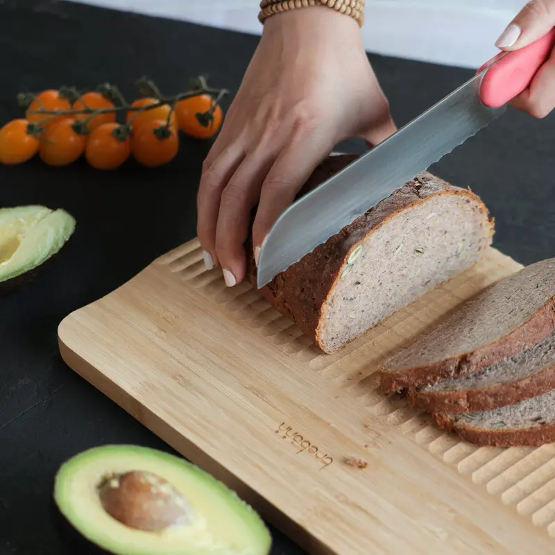 Trebonn Wave-Edged Chop & Slide Cutting Board 1
