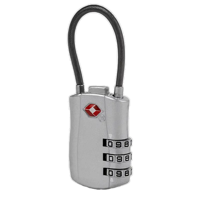 Tsa-Approved Combination Luggage Lock – Durable Silver Finish 1