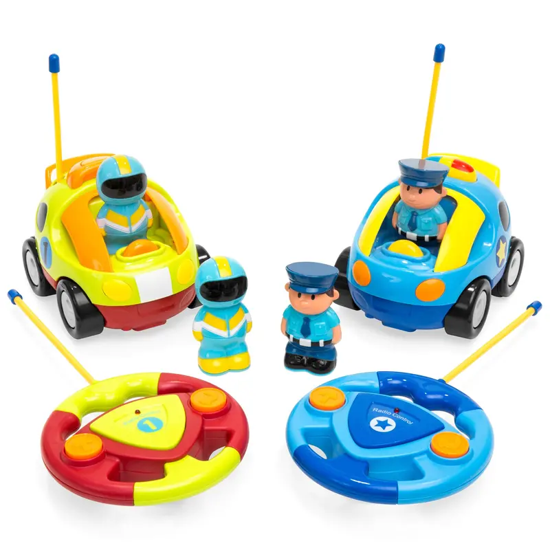 Twin-Pack Kids’ Rc Racing Cars With Collectible Action Figures 3