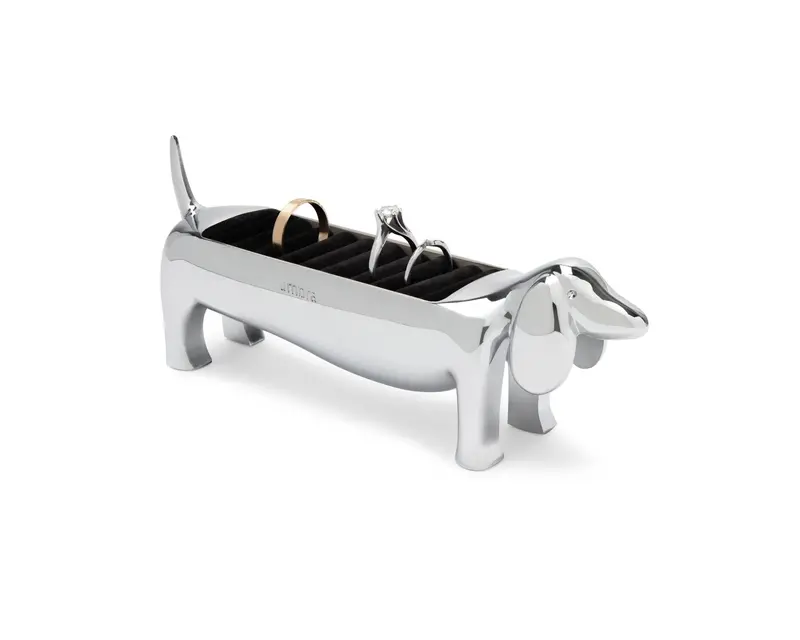 Umbra Dachsie Ring Organizer – Chrome-Finished Stand 1