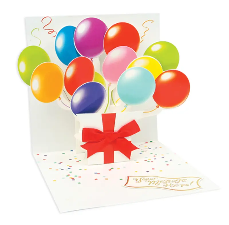Up With Paper 3D Pop-Up Balloon-Themed Greeting Card 1
