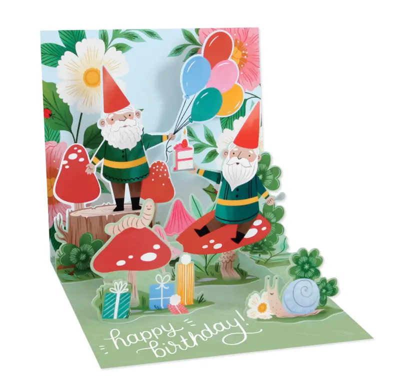 Up With Paper 3D Pop-Up Garden Gnome Celebration Card 1