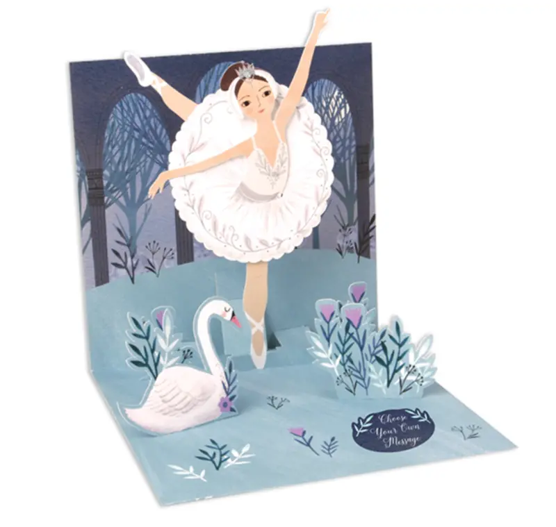 Up With Paper 3D Pop-Up Swan Lake Ballet-Inspired Card 1