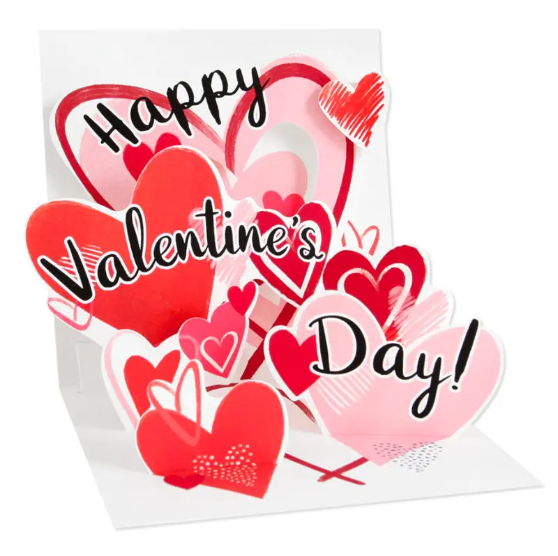 Up With Paper 3D Pop-Up Valentine’S Card – Elegant Hearts Theme 1