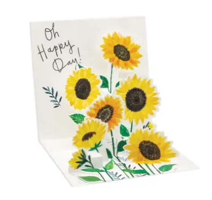 Up With Paper 3D Sunflower Birthday Card – Floral Pop-Up Trinket 1