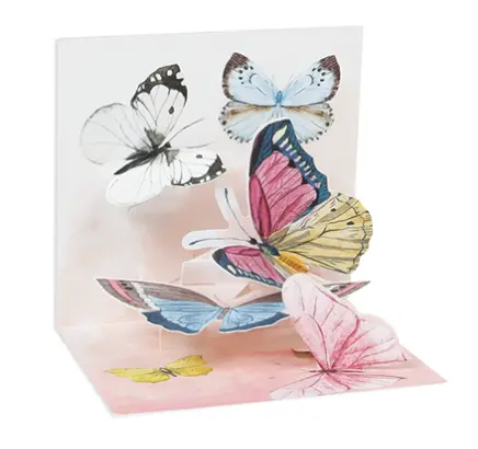 Up With Paper 3D Watercolor Butterfly Greeting Card – Artistic Pop-Up 1