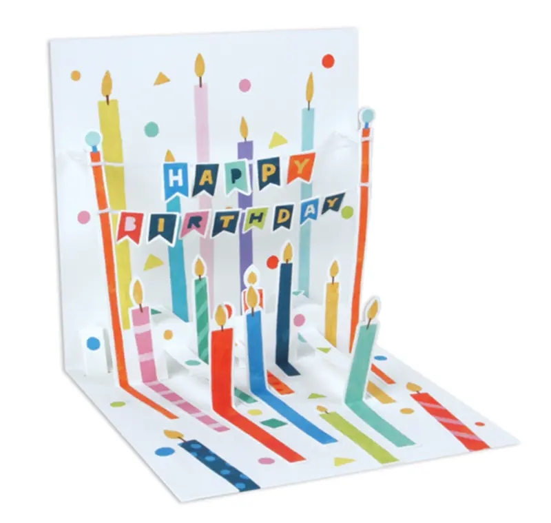 Up With Paper Birthday Candle 3D Pop-Up Greeting Card 1