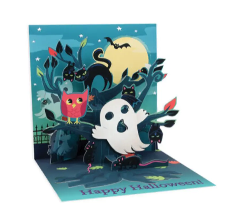 Up With Paper Haunted House 3D Pop-Up Greeting Card 1