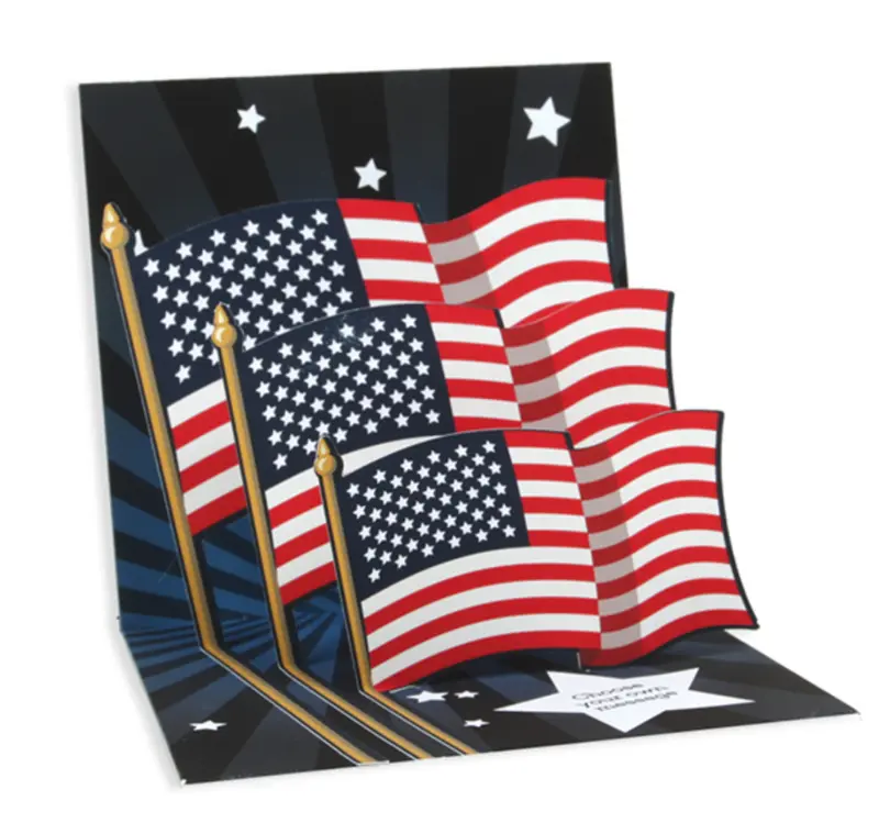 Up With Paper Patriotic 3D Pop-Up Greeting Card 1