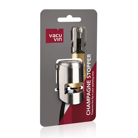 Vacu Vin Champagne Stopper – Airtight Stainless Steel Sealer For Sparkling Wine 1