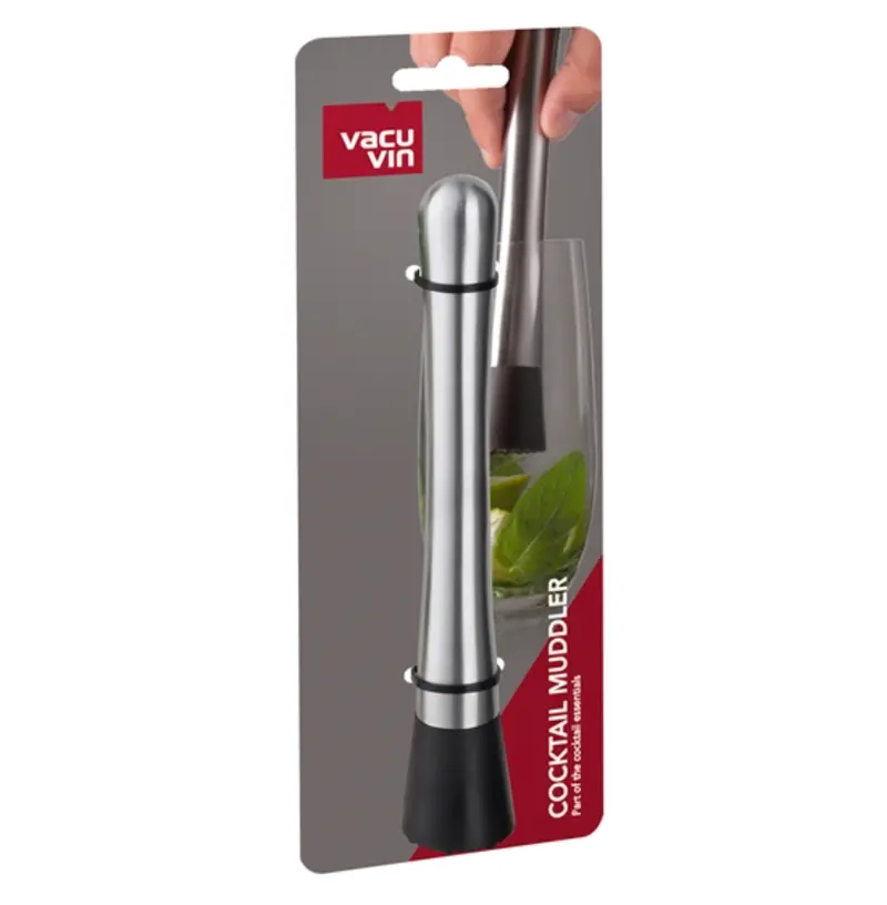 Vacu Vin Stainless Steel Cocktail Muddler – Bar Tool For Crushing Herbs And Fruit 1