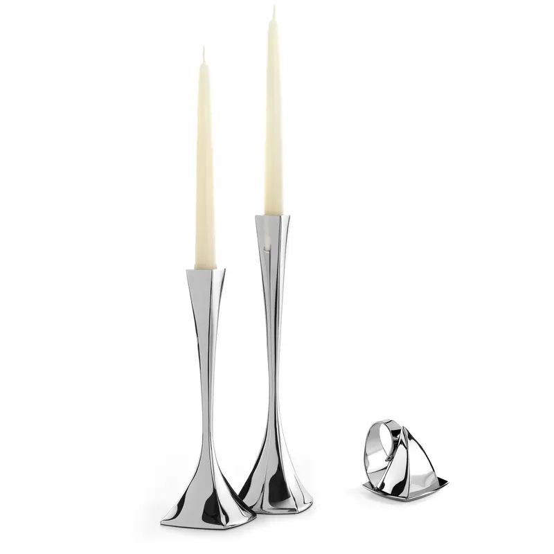 Vale Decorative Candlestick Pair With Matching Snuffer 1