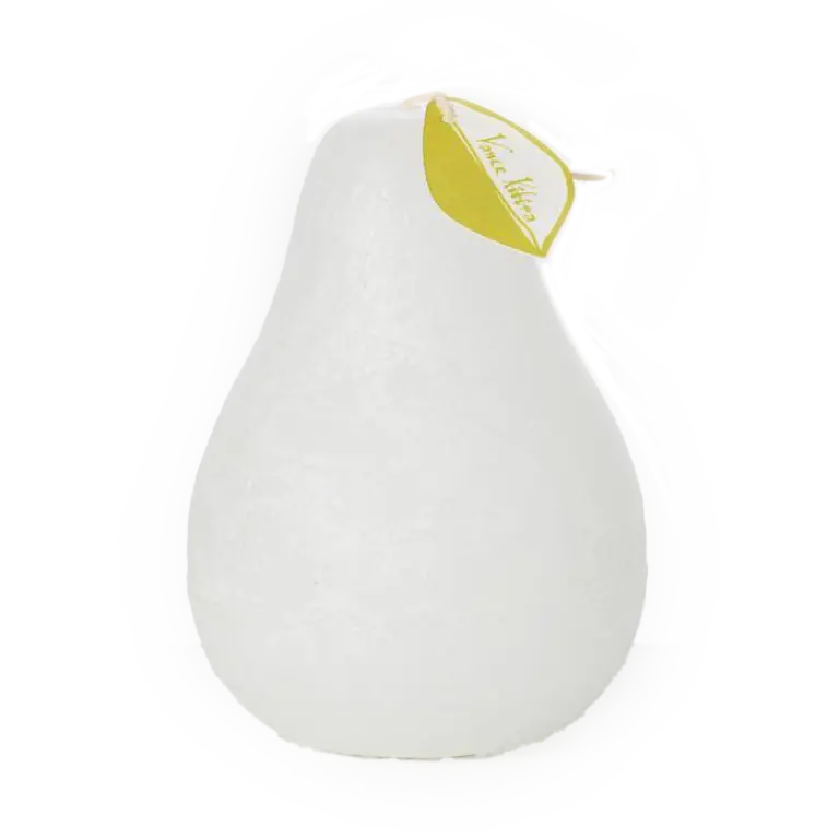 Vance Kitira Timber Pear Scented Candle In Crisp White – 4.5" 1