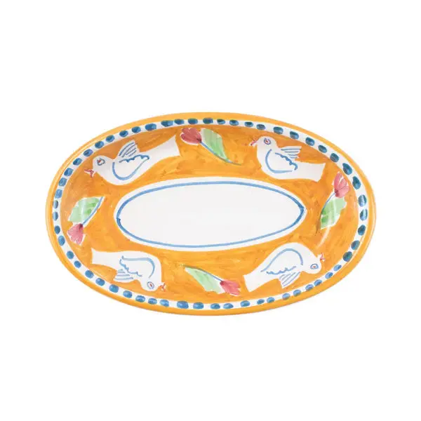 Vietri Campagna Uccello Oval Serving Tray 1