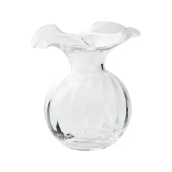 Vietri Hibiscus Fluted Glass Vase 1