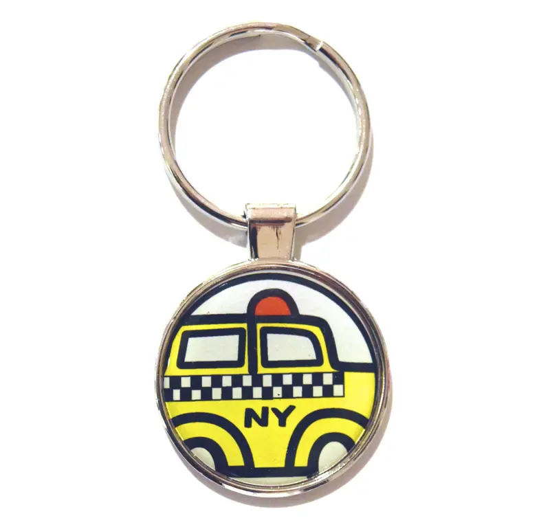 Vintage-Style Nyc Taxi Cab Keychain – Yellow Cabbie Charm 1