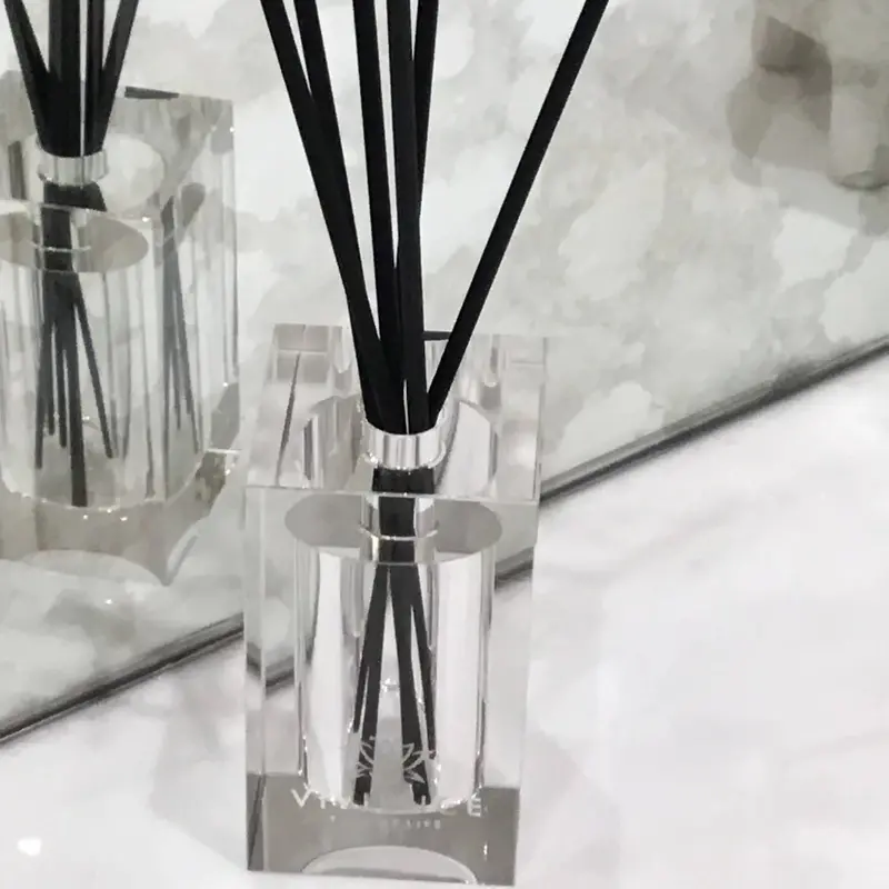 Vivience Clear Square Glass Reed Diffuser Vessel 1