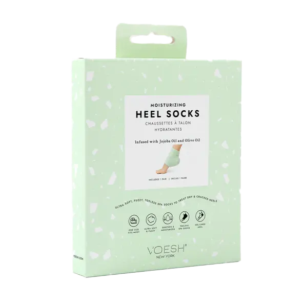 Voesh Moisturizing Heel Socks – Green, Overnight Recovery Therapy 1