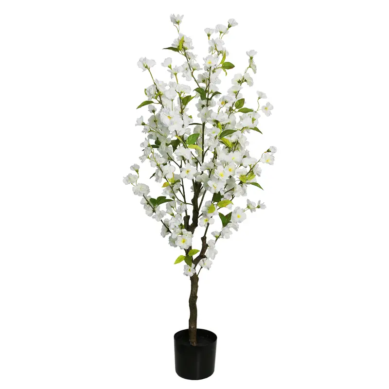 White Eternal Cherry Blossom Tree – Elegant Silk Spring Decor 1