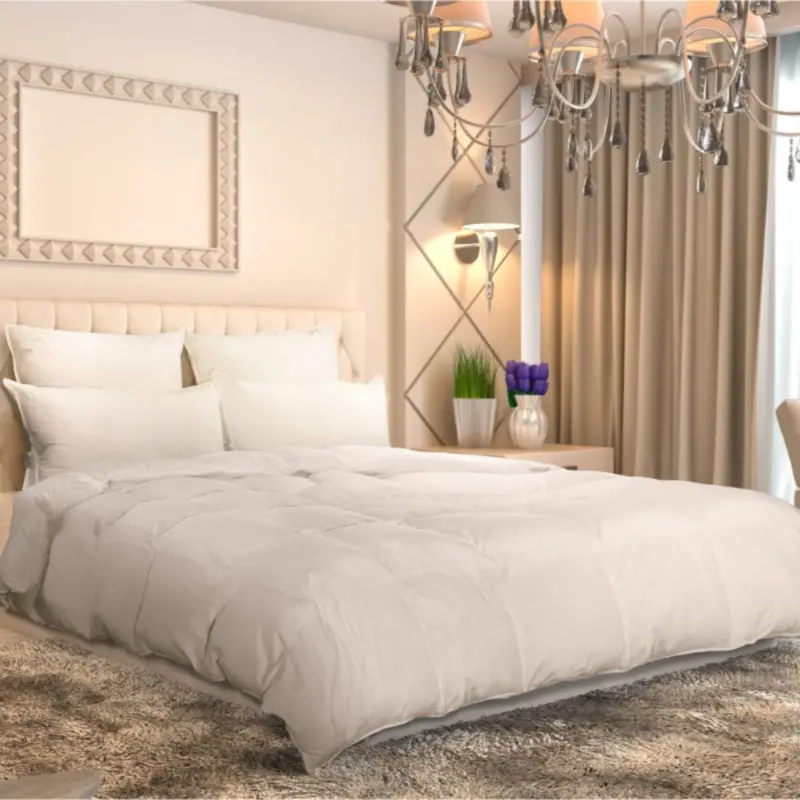 White Goose Down Comforter By Downright – Logana Collection, All-Season Warmth 1