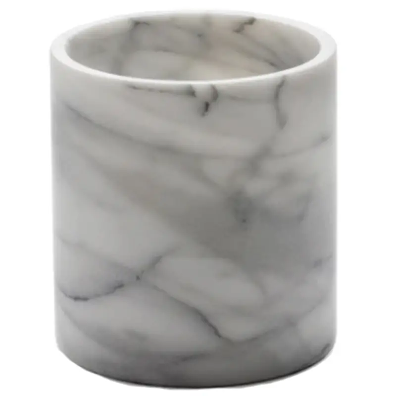 White Marble Wine Cooler With Integrated Tool Holder – Stylish Bar Accessory 1