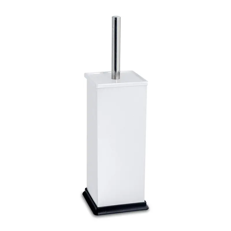 White Square Toilet Brush – Sleek Bathroom Accessory 1