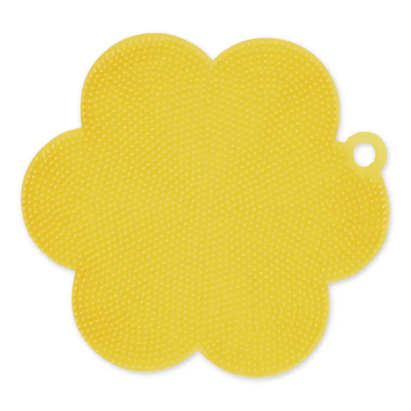 Yellow Silicone Soft Scrub Brush – Flexible Bristle Cleaning Tool 1