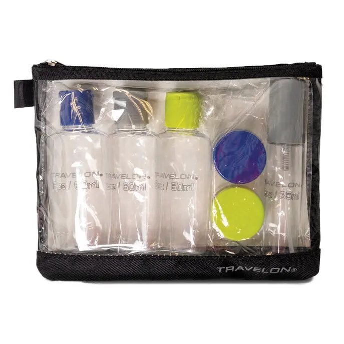 Zip-Top Tsa-Approved Travel Bag – 1-Quart Clear Quart-Sized Bag With Included Travel Bottles 1
