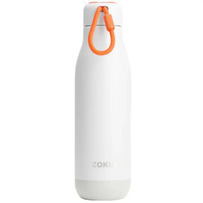 Zoku 25Oz White Powder-Coated Stainless Steel Water Bottle 1