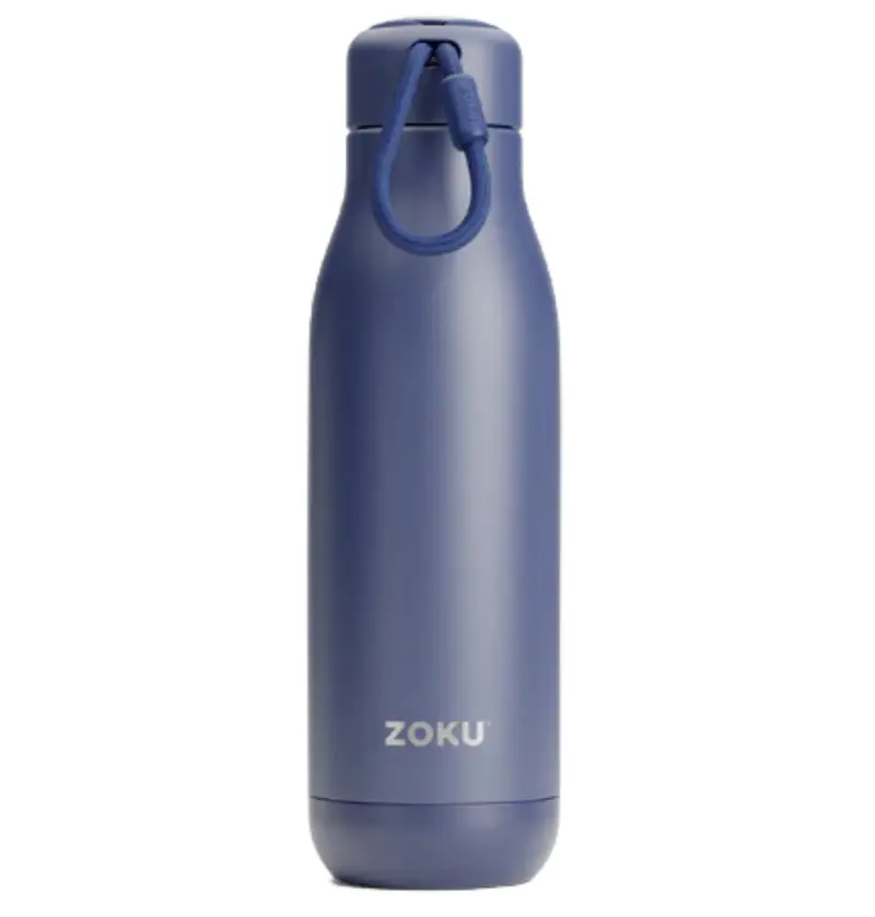 Zoku Stainless Steel Insulated Bottle – 18 Oz, Navy Blue 1