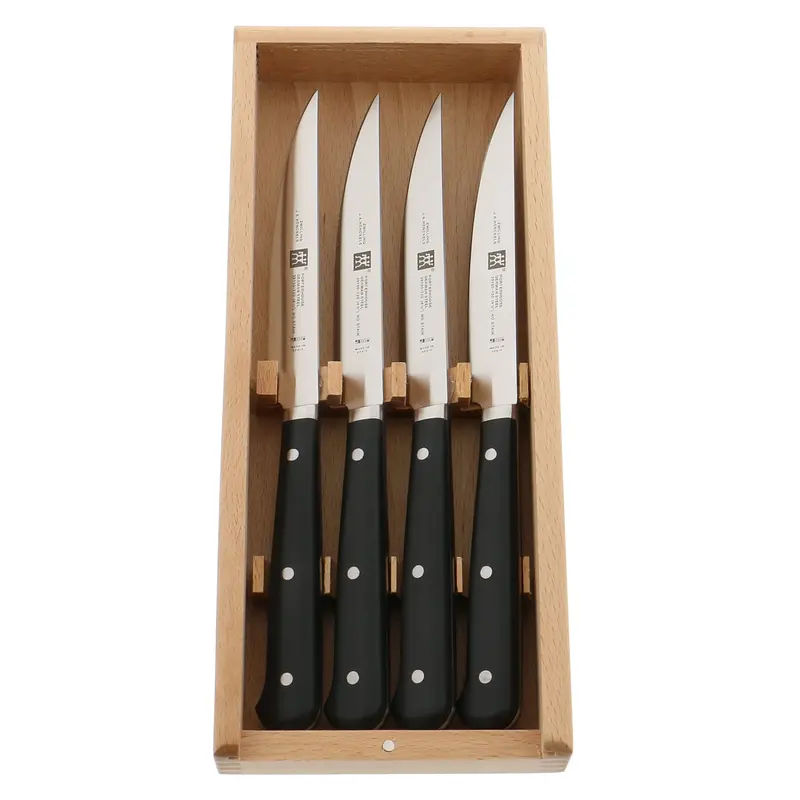 Zwilling J.A. Henckels Porterhouse 4-Piece Steak Knife Set In Beechwood Display Box 1