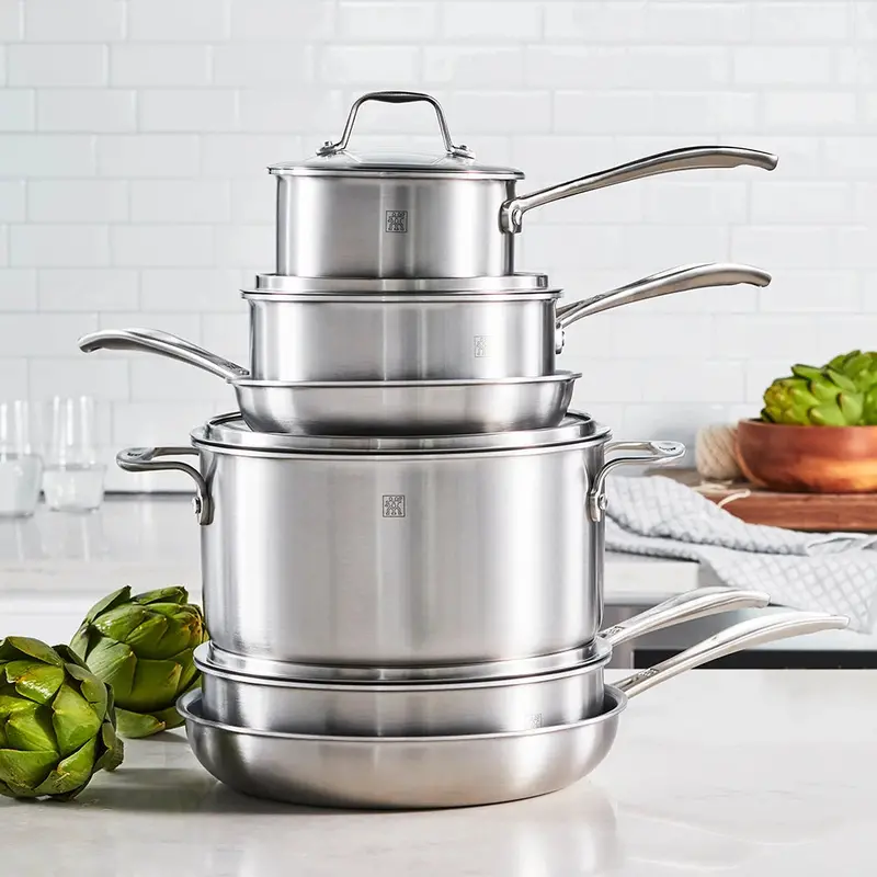 Zwilling Spirit 10-Piece Premium Stainless Steel Cookware Set 1