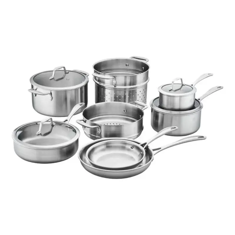 Zwilling Spirit 3-Ply 12-Piece Stainless Steel Cookware Set – Premium Kitchen Bundle 1
